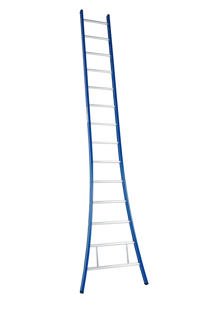 DAS Atlas Enkele Uitgebogen Ladder - 1x14 Sporten