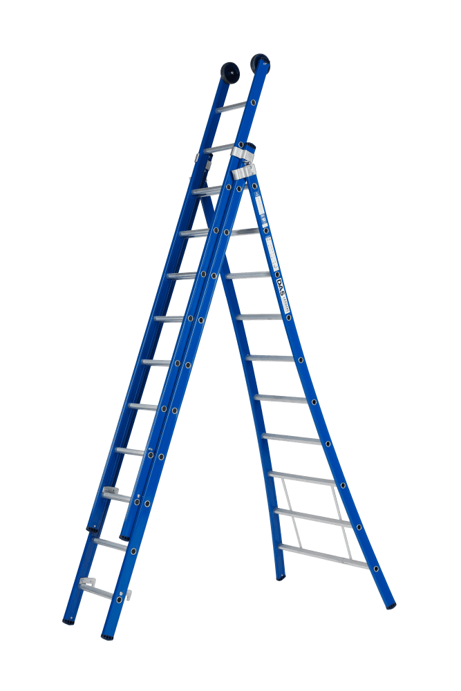 DAS Atlas 3-delige Uitgebogen Reformladder