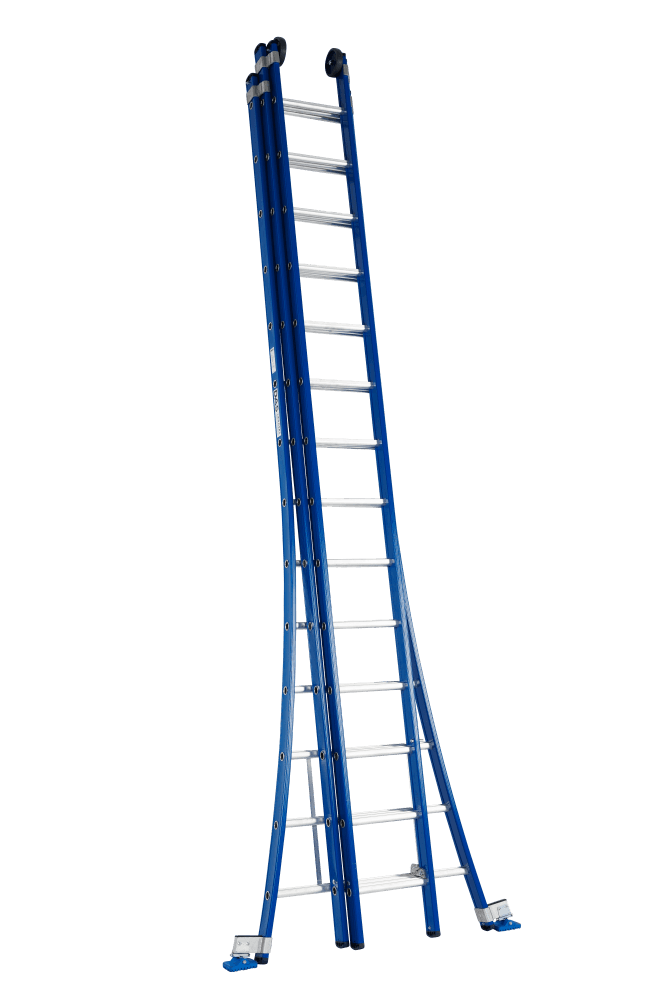 DAS Atlas 3-delige Uitgebogen Opsteekladder