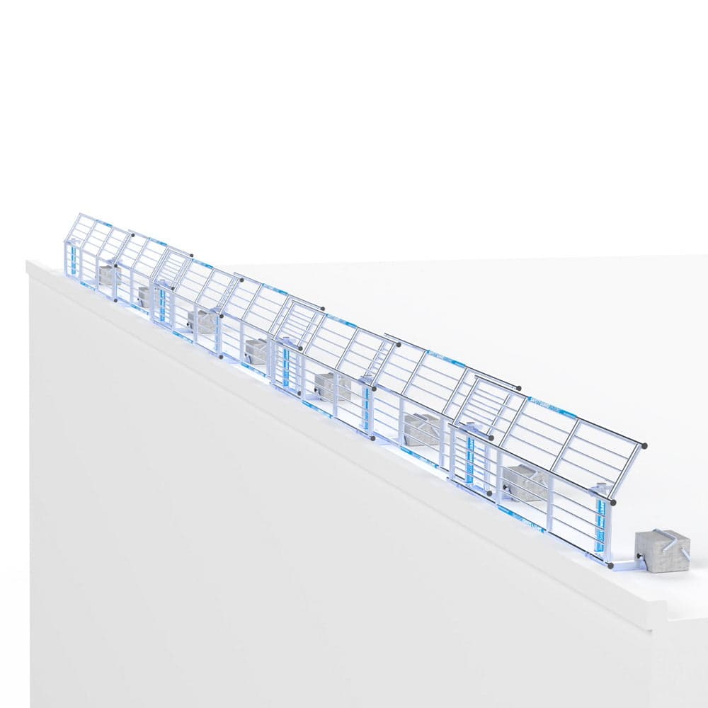 Euroscaffold SGS Slim PLUS Dakrandbeveiliging Plat Dak - 21 meter