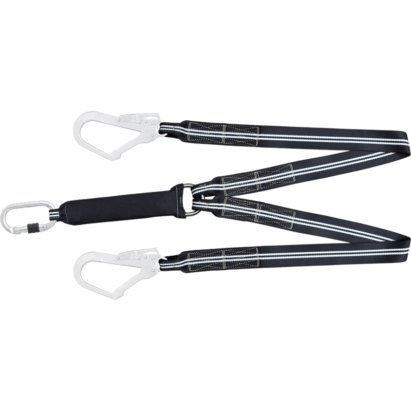 Kratos Y-lijn 45 mm + Band 1,5 m incl. Karabijnhaak met 2x Steigerhaak FIREFREE