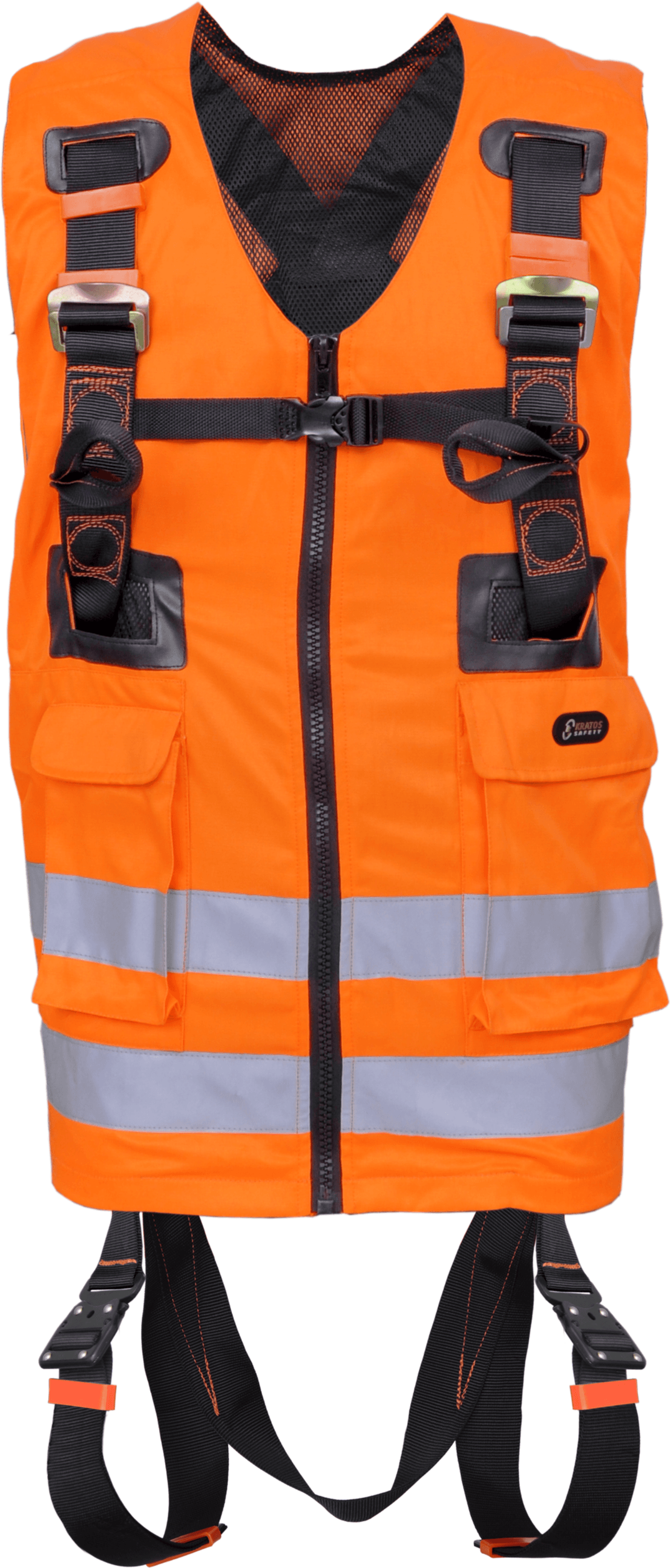 Kratos Harnas - Werkvest Oranje - 2 Aanhechtingen