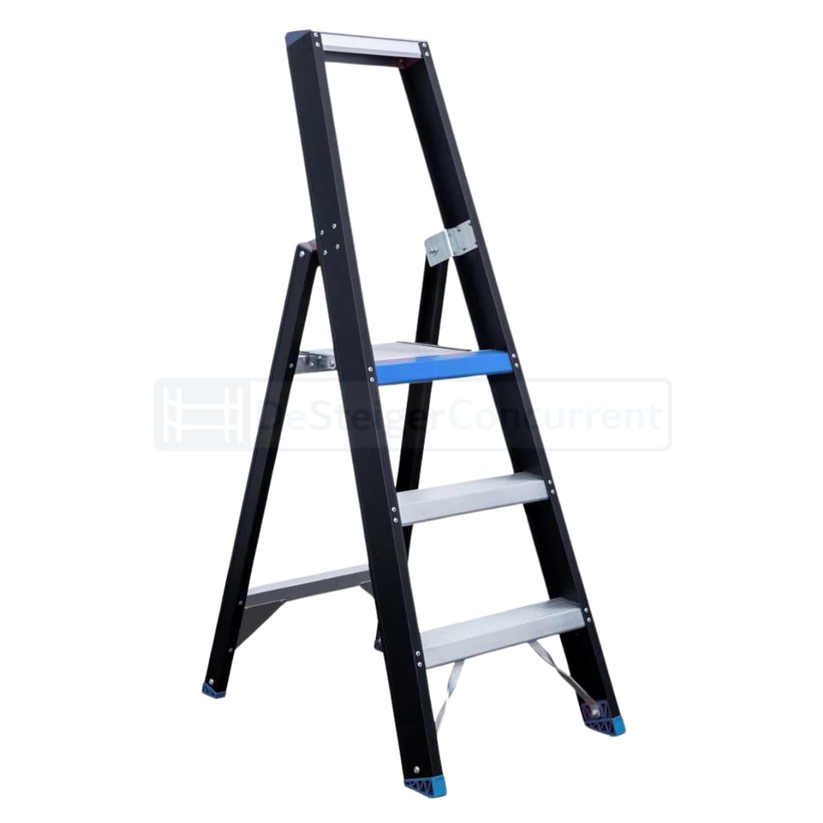 Eurostairs Black 'n Blue Bordestrap Enkel Oploopbaar - 3 Treden