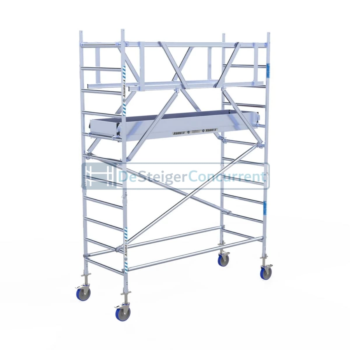 Alumexx Rolsteiger AGS-Pro - L190xB90cm - 4.20m werkhoogte - Vrijstaand gebruik - Carbon-Deck® platformen