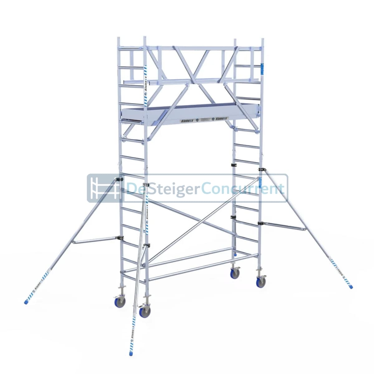 Alumexx Rolsteiger AGS-Pro - L190xB75cm - 5.20m werkhoogte - Vrijstaand gebruik - Carbon-Deck® platformen