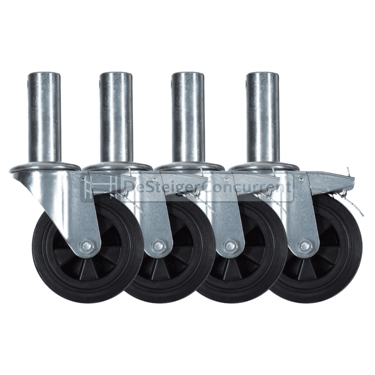Alumexx Kamersteigerwielen Rubber - Ø125mm (set van 4)