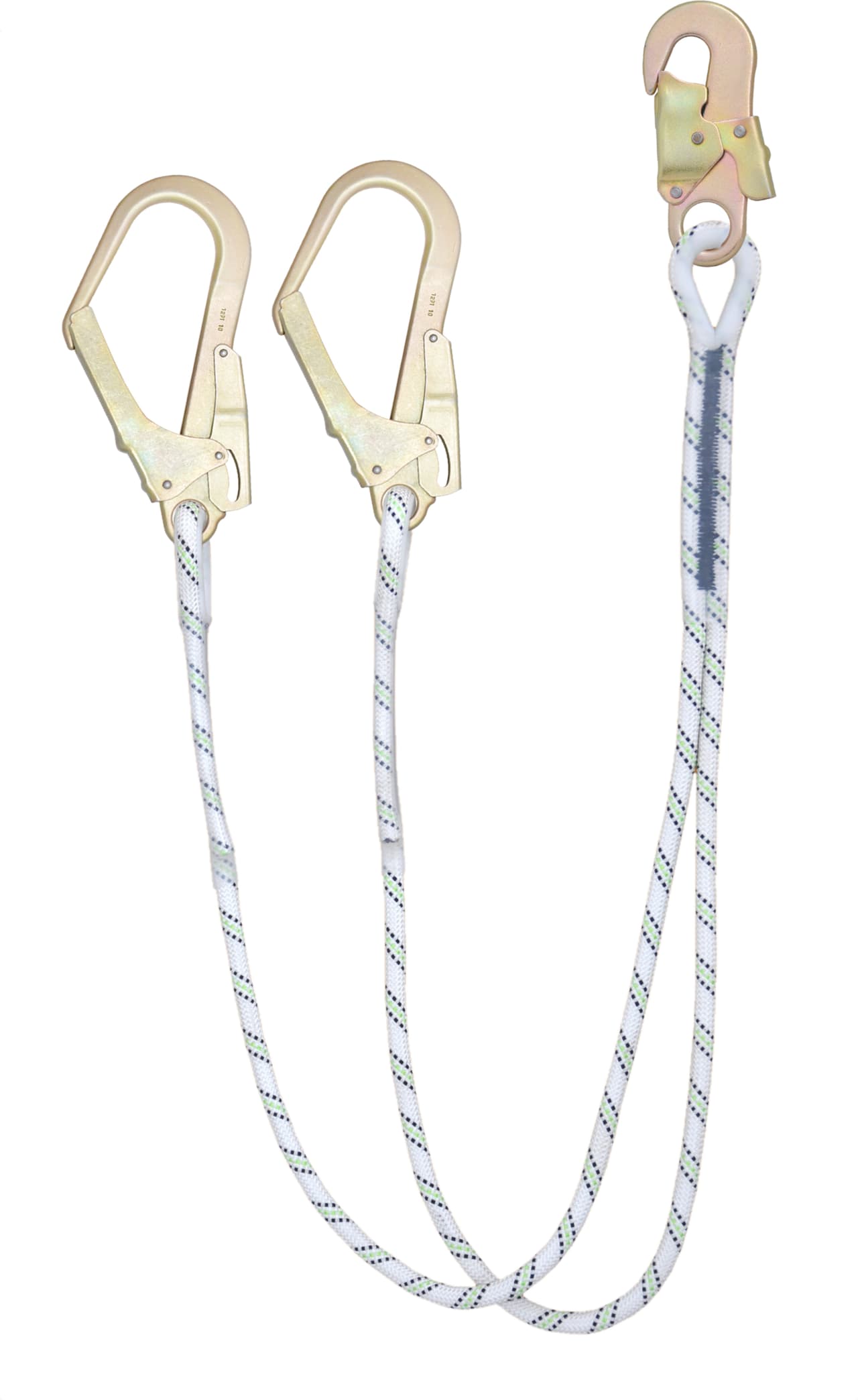 Kratos Y-Kernmantellijn met 2x steigerhaak en 1x veiligheidshaak - 1,50 m