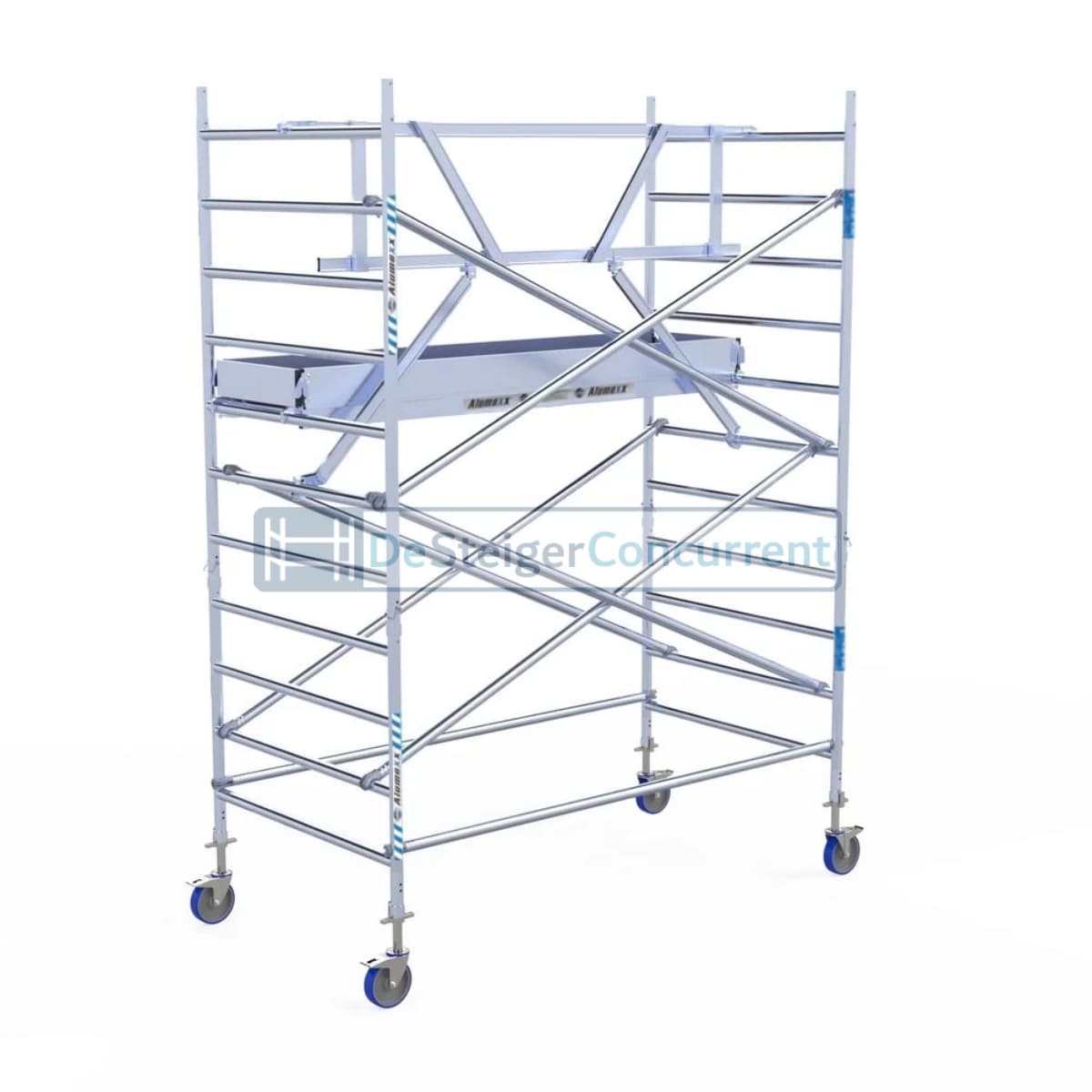 Alumexx Rolsteiger AGS-Pro - L190xB135cm - 4.20m werkhoogte - Gebruik tegen de gevel - Carbon-Deck® platformen